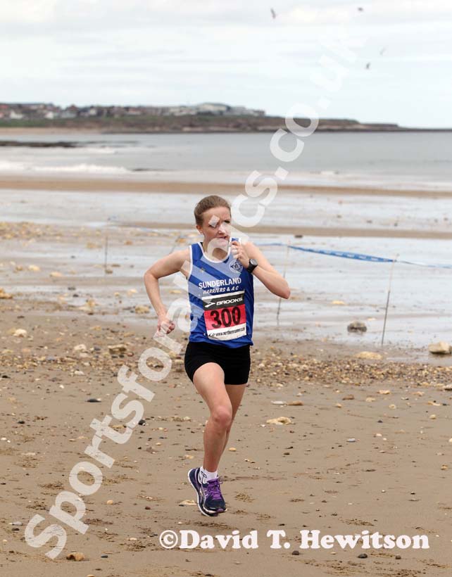 Michelle Avery (Sunderland) wins the Pier to Pier Race, South Shields to Roker, Sunderland.